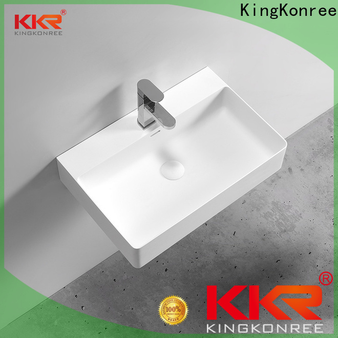KingKonree wall hung basin with drawers manufacturer for hotel