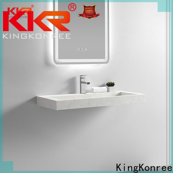 KingKonree classic wall hung concrete sink supplier for bathroom
