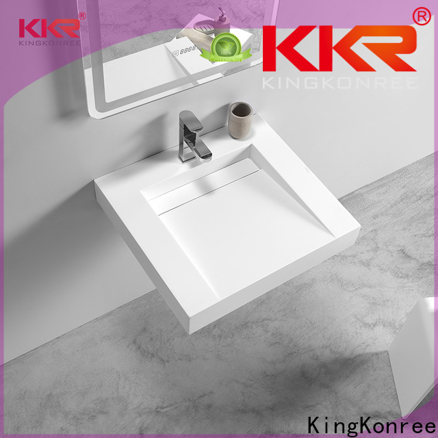 KingKonree wall hung concrete basin manufacturer for hotel