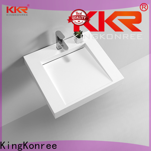 moden stone wall mount sink supplier for bathroom