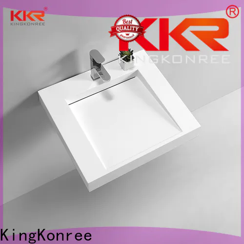 moden stone wall mount sink supplier for bathroom