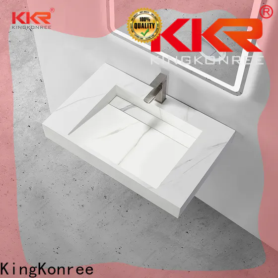 KingKonree narrow wall hung basin sink for bathroom