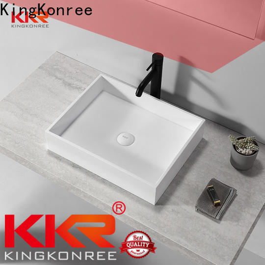 KingKonree rectangle above counter basin cheap sample for hotel
