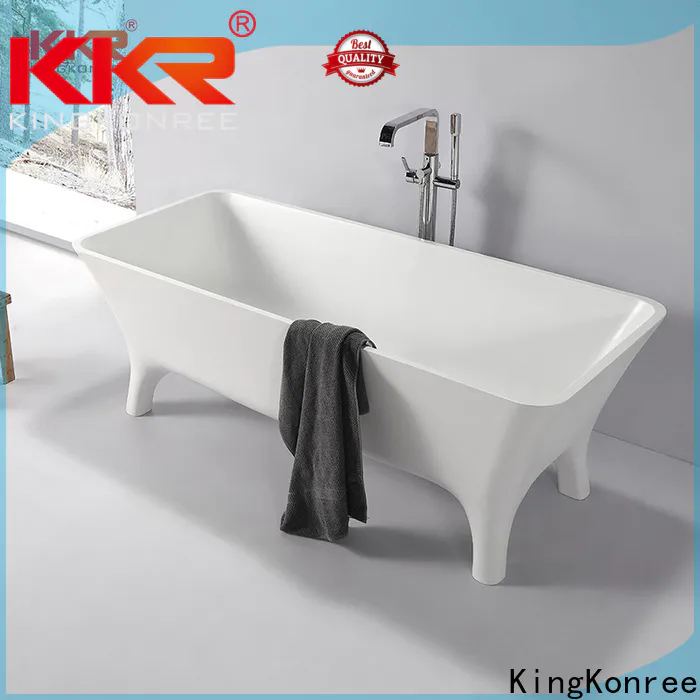 KingKonree bulk production freestanding acrylic soaking tubs custom for family decoration