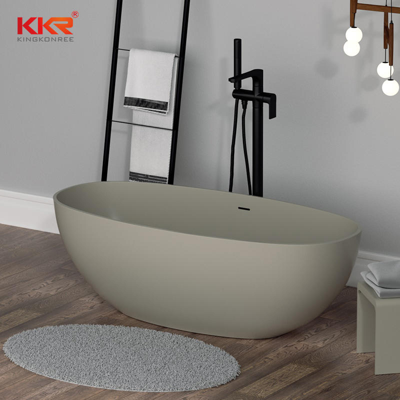 Grey Color SolidSurface Freestanding Bathtubs