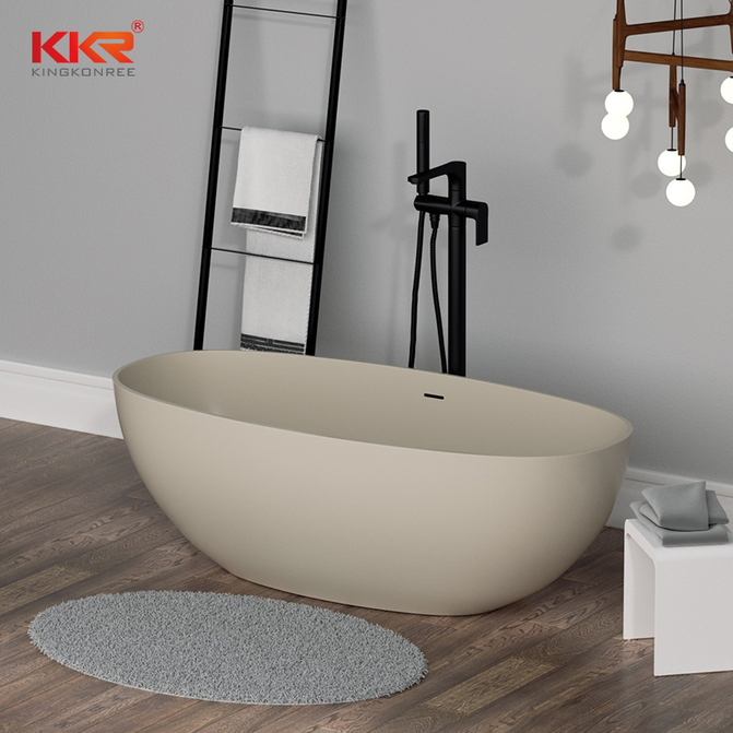 Grey Color Solid Surface Freestanding Bathtubs