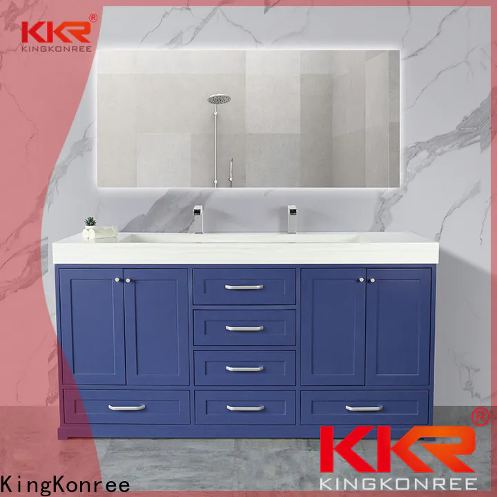 KingKonree hot-sale double sink cabinet factory for hotel