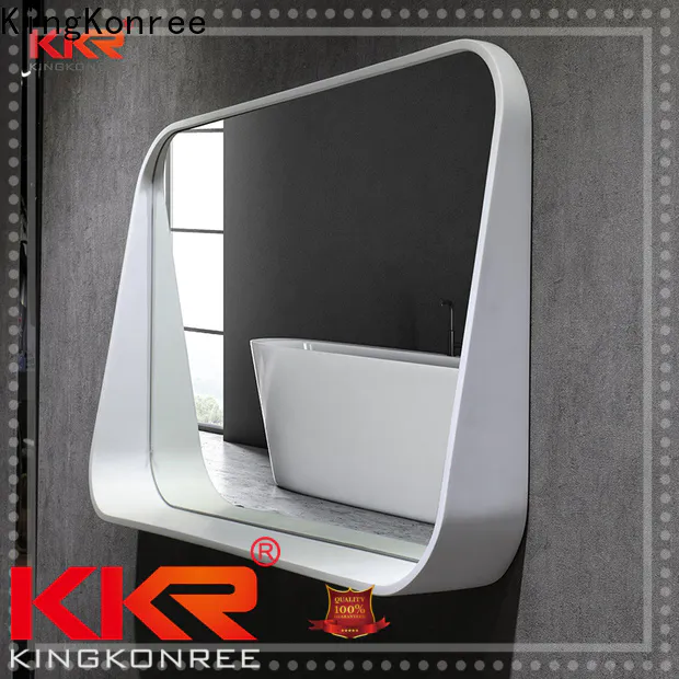 KingKonree sanitary ware compact mirror with led light supplier for toilet