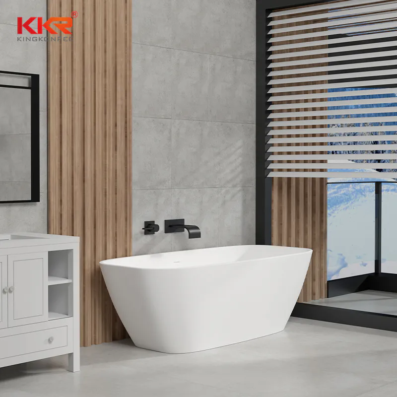 Solid Surface Freestanding Bathroom Stone Resin Bath Tub