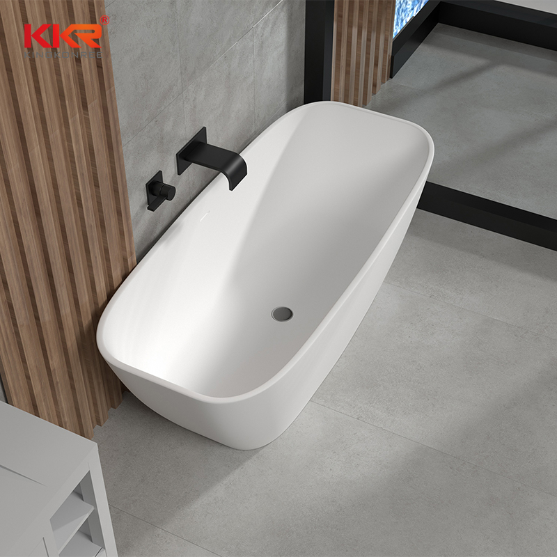 Solid Surface Bath Freestanding Bathroom Stone Resin Bath Tub KKR-B037