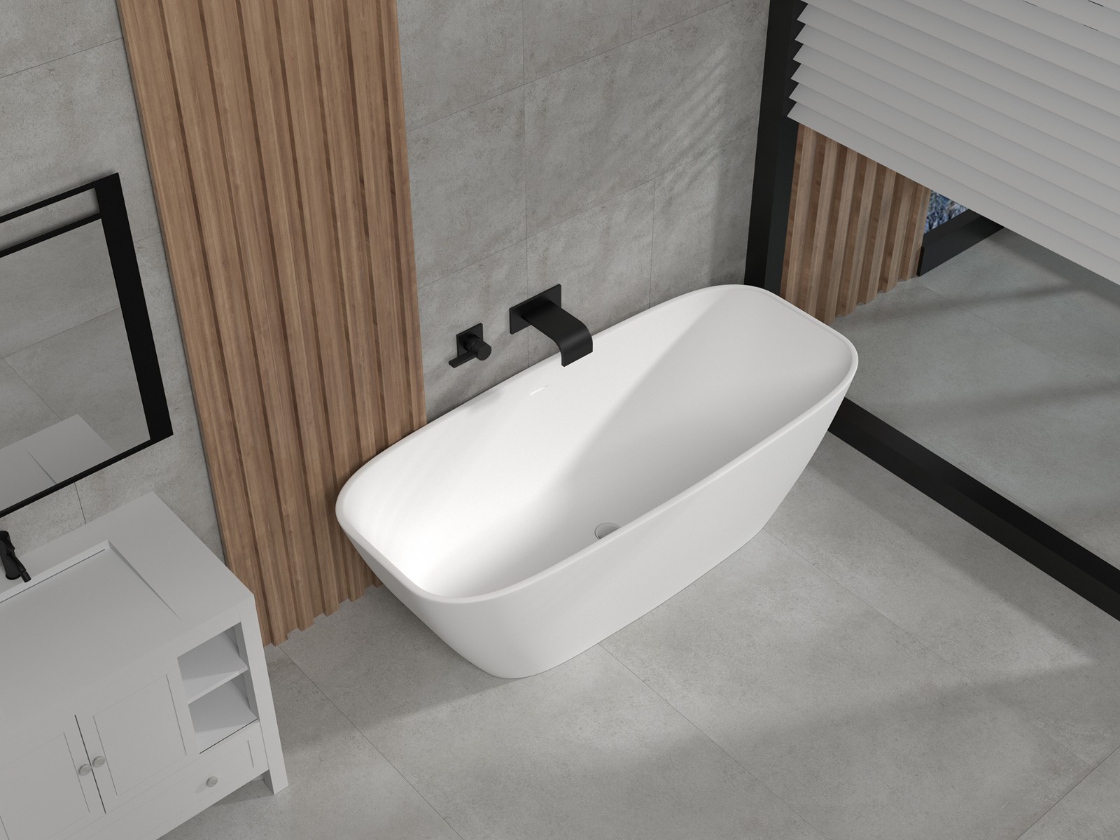  stone resin freestanding tub KingKonree