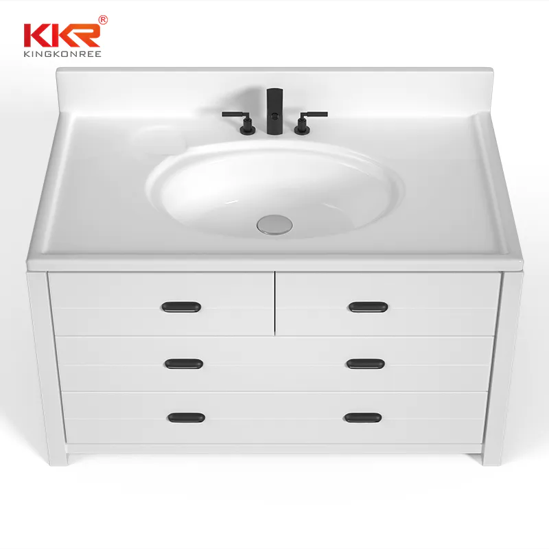 Solid Surface Cabinet Washbasin Small Size