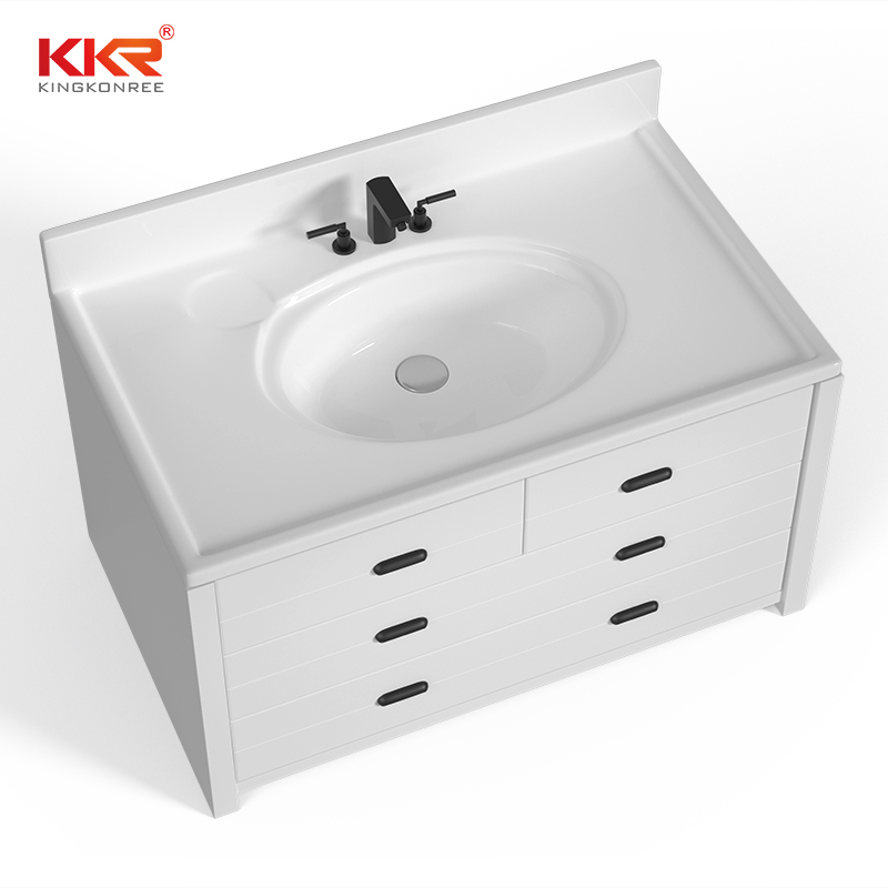 Solid Surface Cabinet Washbasin Small Size