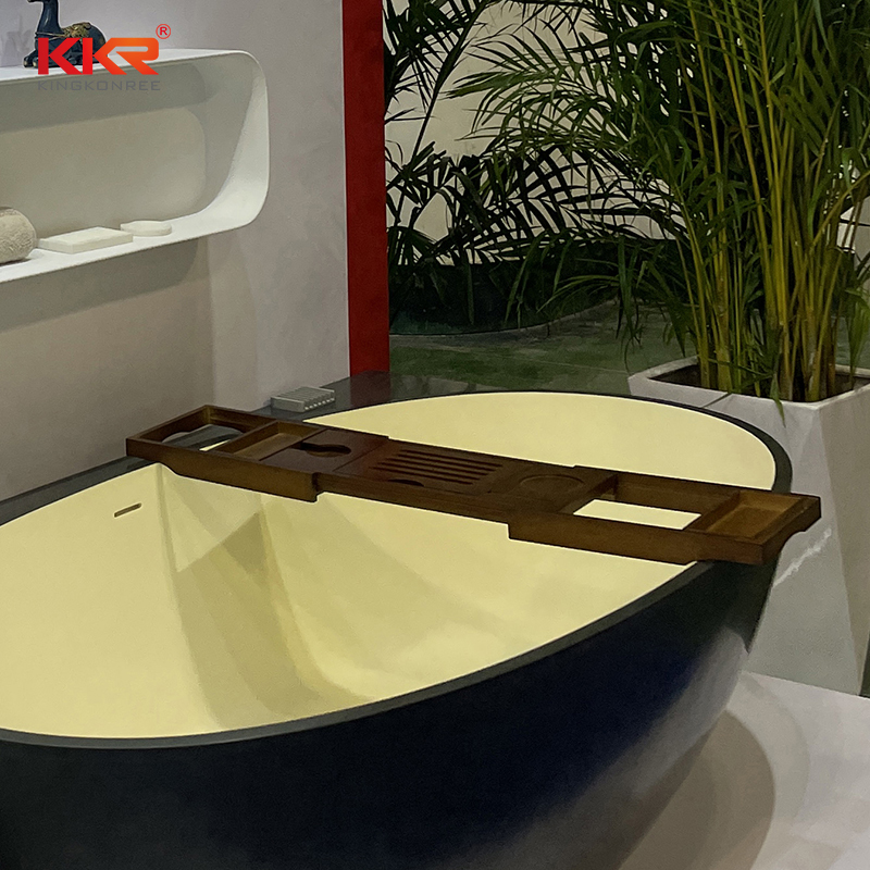 Luxury Natural Bamboo Extending Bathtub Shower