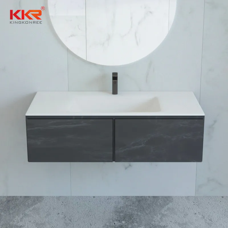 Lavabo Mural Solid Surface Sink Single Basin Wash Basins Artificial Stone Bathroom Sink