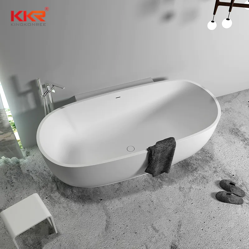 Freestanding Solid Resin Acrylic Solid Surface Artifical Stone Bathtub