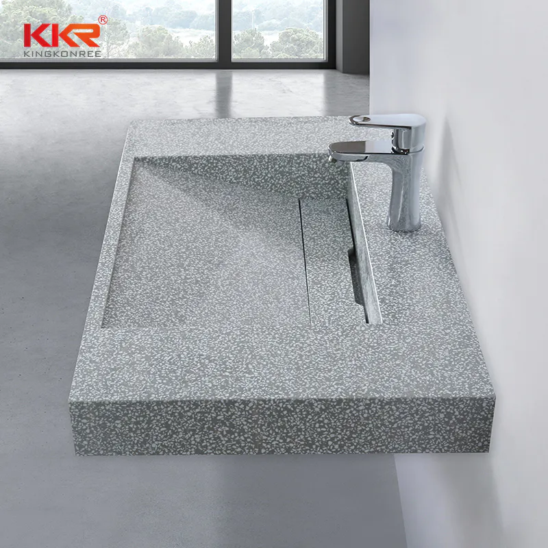 Solid Surface Wall-hung Basin Ramp Sink