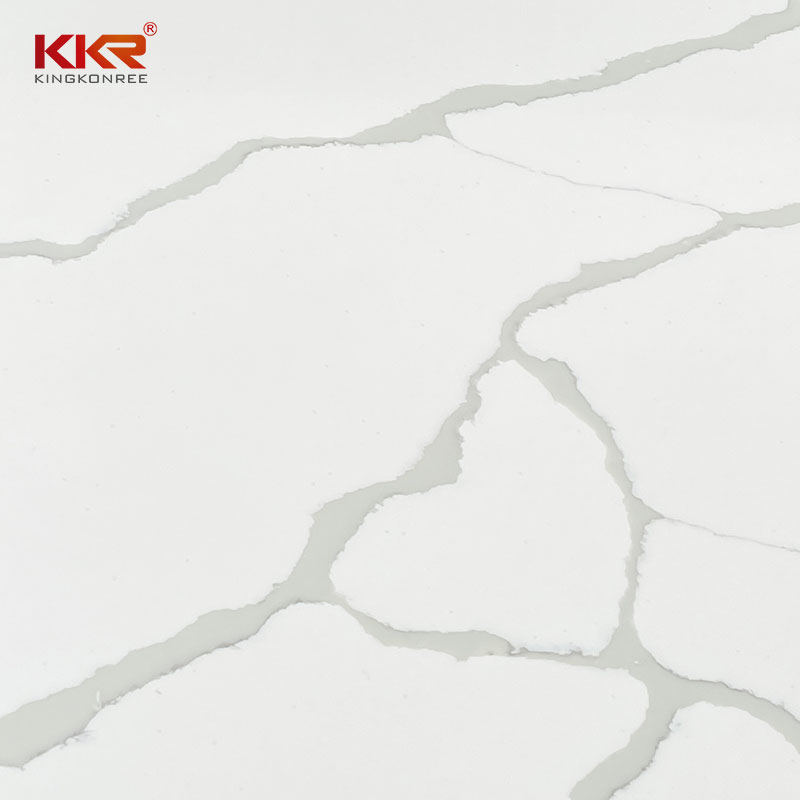 KKR industrial artificial gold marble finish veneer sheets glacier white marble sheet