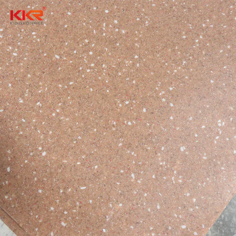 Black Color With White Chips Acrylic Solid Surface Sheets KKR-M1690