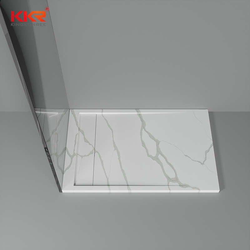 KKR exclusive fabricate marble texture color solid surface stone shower tray