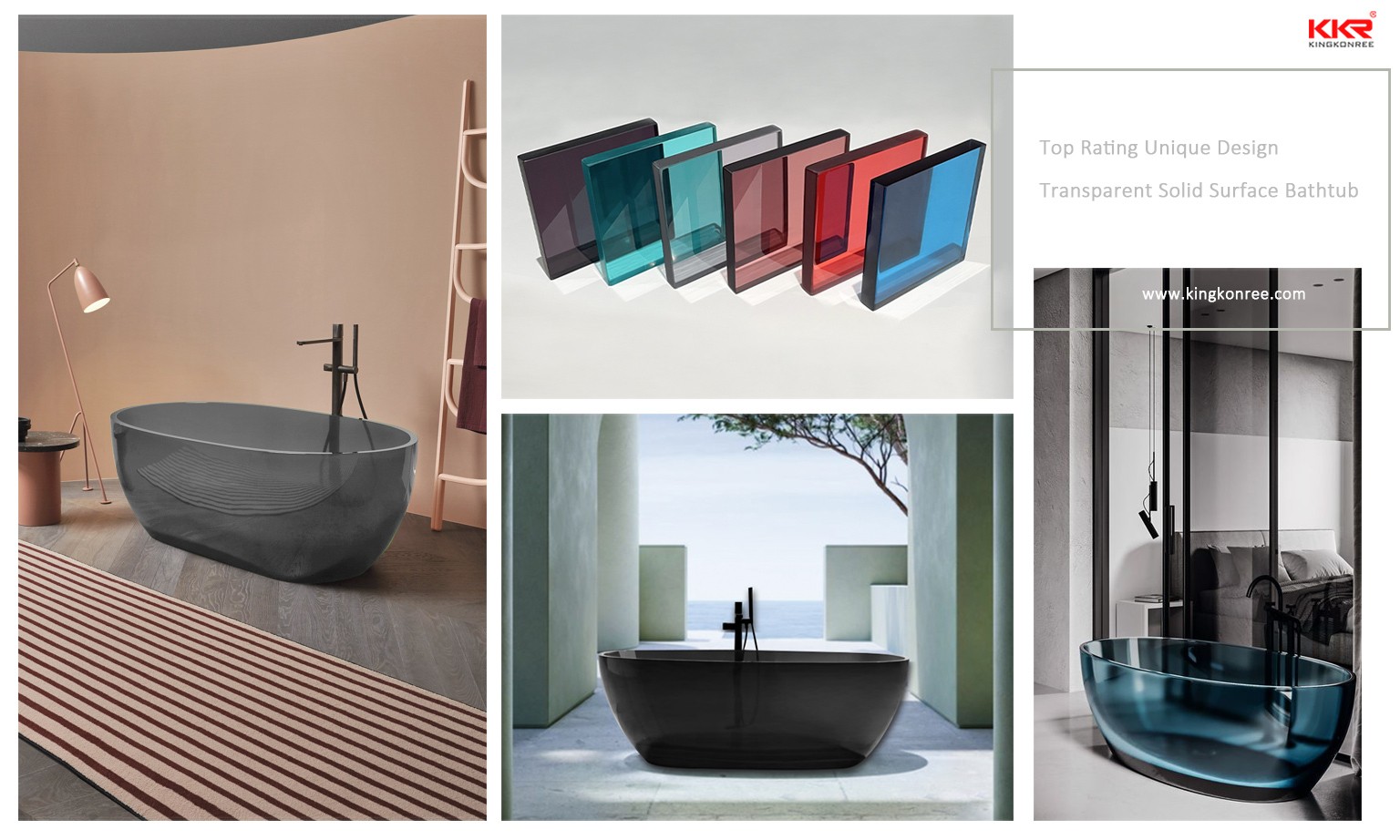 Solid Surface Bathtub and Other Accessories - Kingkonree