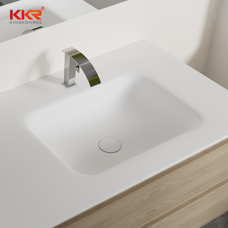 Silky Smoothness Solid Surface Bathroom Vanity Tops with Integrated Sink
