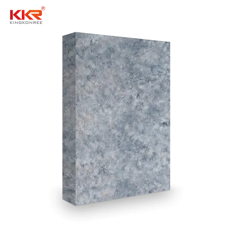 Textured Marble Pattern Solid Surface Acrylic Sheets Artificial Stone Slabs For Worktops KKR-M7817