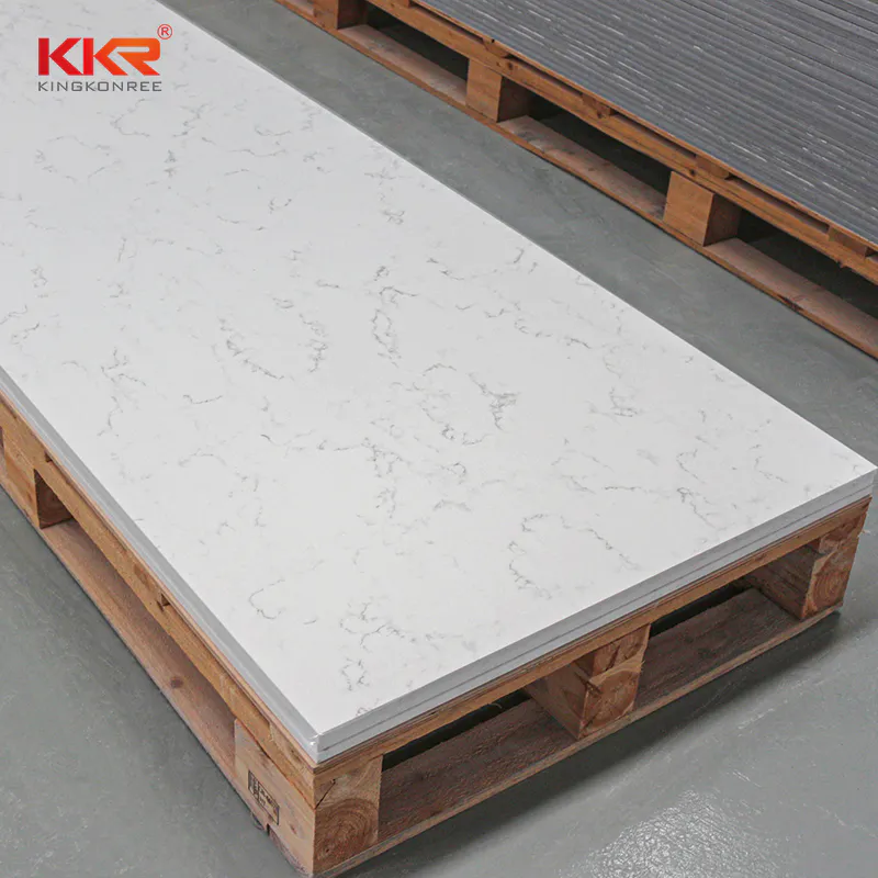 New 12mm Texture Marble Bending Pure Acrylic Solid Surface Sheet KKR-M8858-B