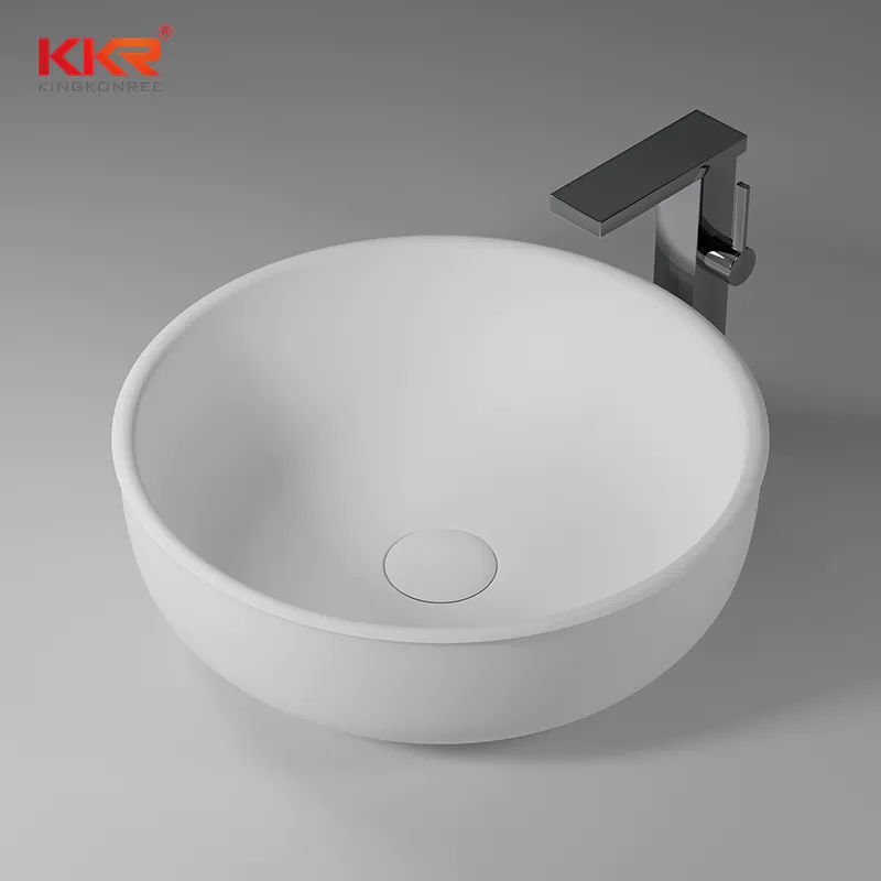 Popular hight quality above counter hand wash basin Round bathroom sink KKR-2100-1