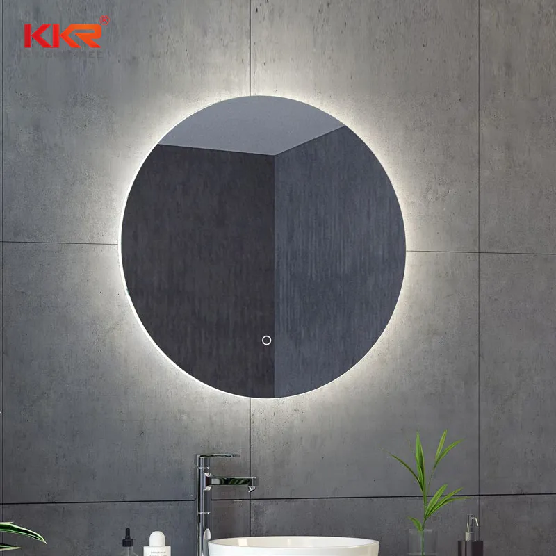 New Design Smart Led Round Bathroom Mirror wallmounted led Touch screen Mirror