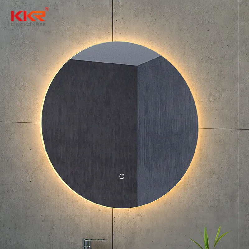 New Design Smart Led Round Bathroom Mirror wallmounted led Touch screen Mirror