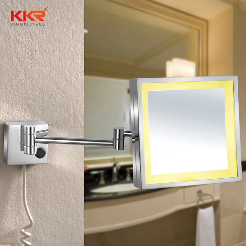 Wall - mounted Led Lighted Makeup Mirrors Bathroom Decoration Foldable Vanity Mirror