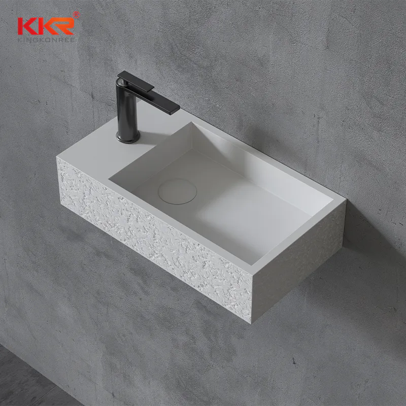 Concrete Texture Sense Soaking White Wash Basins
