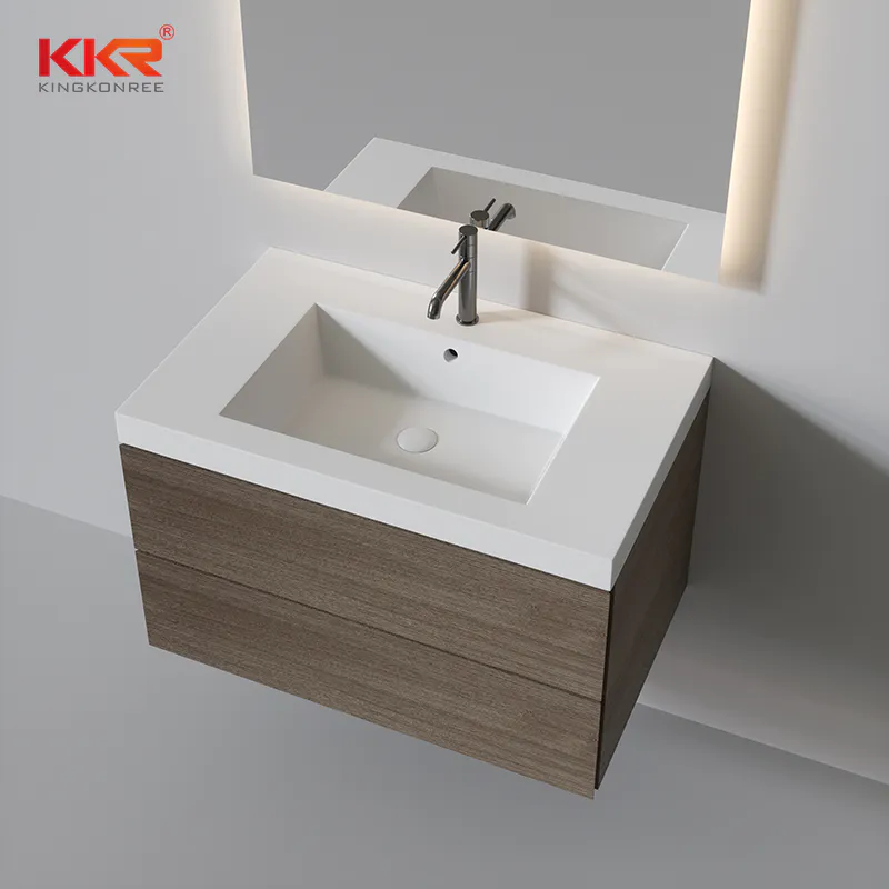 Fashion-designed cabinet basin customized cabinets white basin wooden base KKR-1232