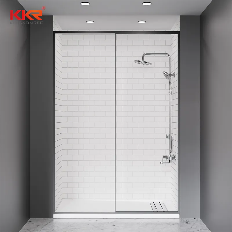 Beauty Culture Marble White Shower Wall Panel Shower Surround Tubs Surround KKR-CMW05
