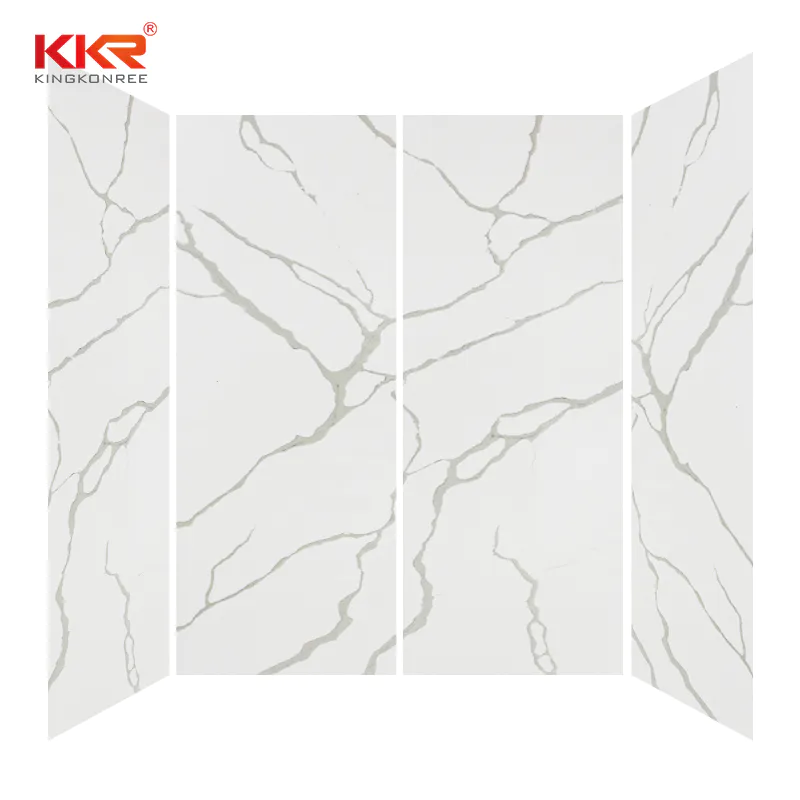 Customized Solid Surface Marble Textures Bathroom Shower Panel