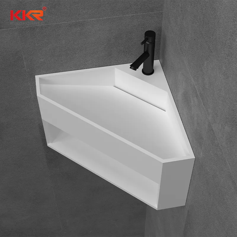 Corner Vanity unit Solid Surface Wash Basin KKR-1609