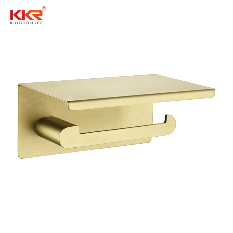 High Quality Modern Bathroom Shelves Storage For Kitchen Washroom Wall Mounted Stainless Steel Toilet Paper Roll Holder