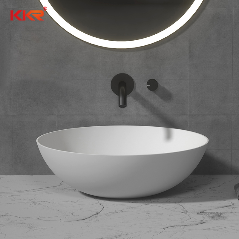 KKR Customized Size Solid Surface Wash Basin Bathroom Stone Resin Basin KKR-1001