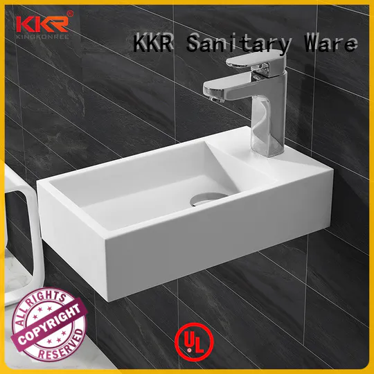 KingKonree double square wall mounted basin sink for toilet