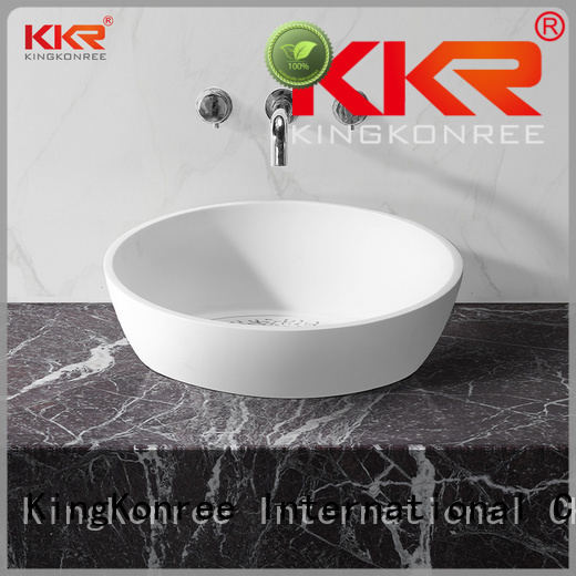 KingKonree pure above counter sink bowl design for restaurant