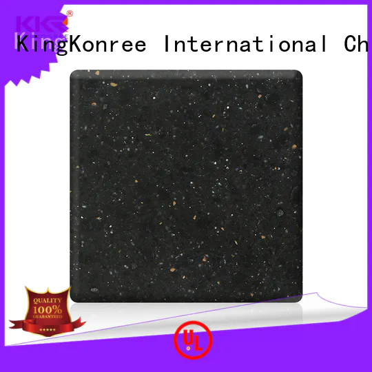 KingKonree thick solid surface material black for home