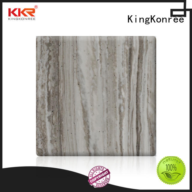KingKonree black acrylic solid surface sheet prices manufacturer for indoors