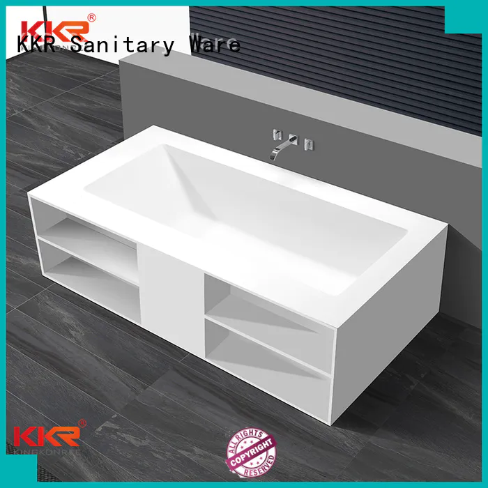 length storage atrifial OEM solid surface bathtub KingKonree