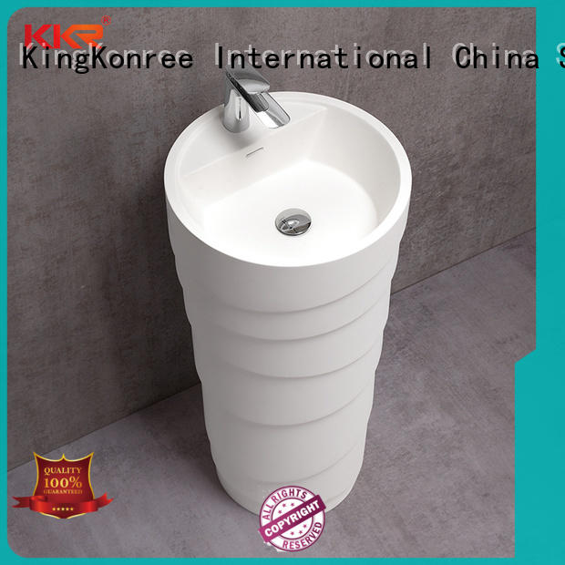 white free standing bathroom sink vanity height for hotel KingKonree