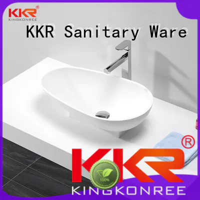 KingKonree marble top mount bathroom sink at discount for restaurant