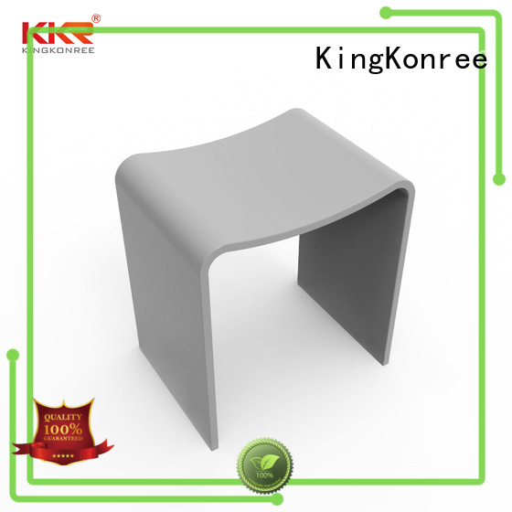 KingKonree sparkle white bathroom stool stainless steel for hotel