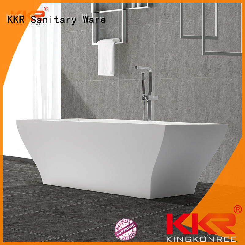 KingKonree black contemporary freestanding tub OEM for bathroom