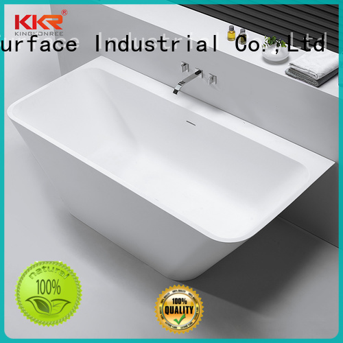KingKonree hot-sale freestanding deep soaking tub resin for hotel