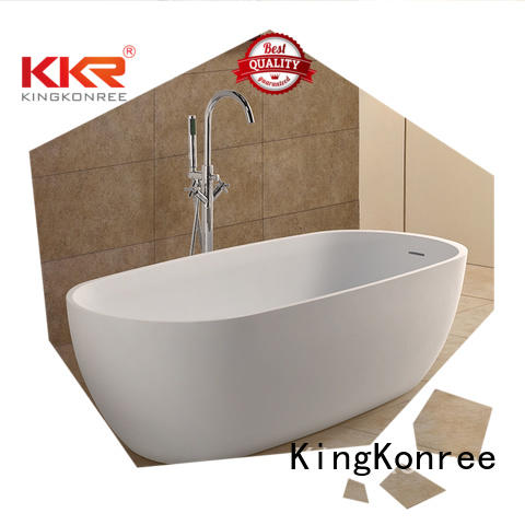 polymarble free freestand atrifial solid surface bathtub KingKonree
